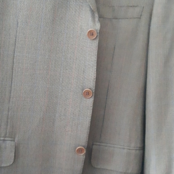 Canali  Pattern Silk Wool Three Button Blazer - Picture 3 of 11